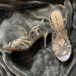 Silver Strapped Dress Sandal